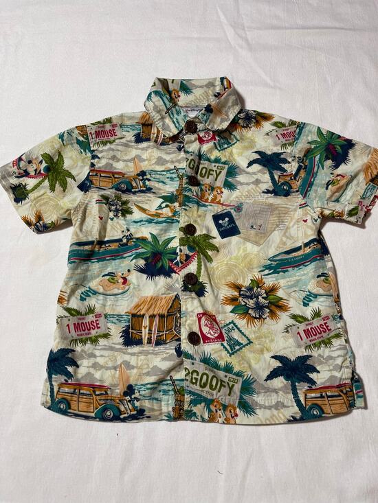 Disney Parks Other - Disney Parks Walt Disney World Mickey Goofy Tropical Hawaiian Shirt XS